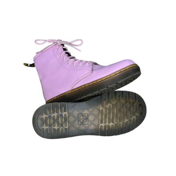 Dr. Martens Zavala J Combat Side Zip Boots Size 5 Leather Pale Pink Womens - Picture 5 of 6